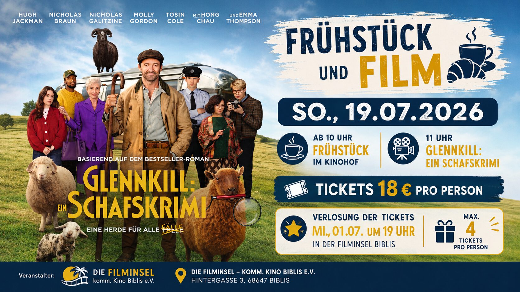 Mehr über den Artikel erfahren Frühstück und Film – Glennkill: Ein Schafskrimi