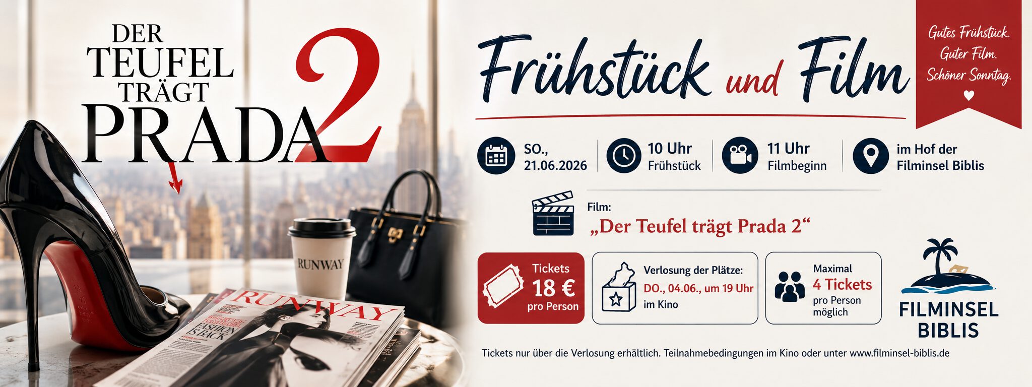 Mehr über den Artikel erfahren Frühstück und Film – Der Teufel trägt Prada 2″