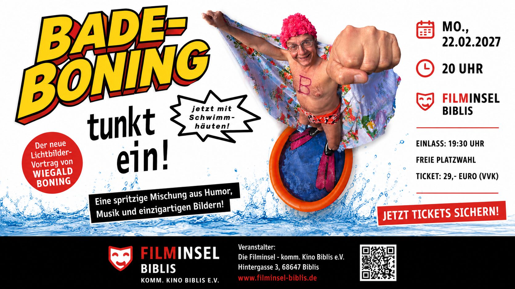 Mehr über den Artikel erfahren Wiegald Boning – Bade-Boning tunkt ein!