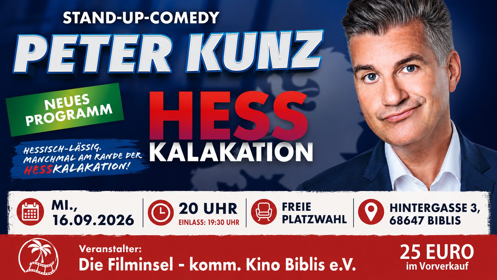 Mehr über den Artikel erfahren Peter Kunz – “Hesskalation” – RESTKARTEN!