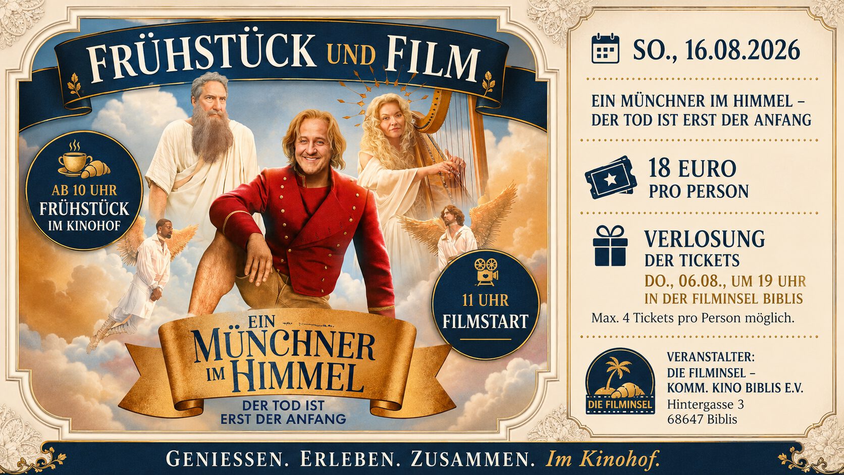 Mehr über den Artikel erfahren Frühstück und Film – Ein Münchner im Himmel
