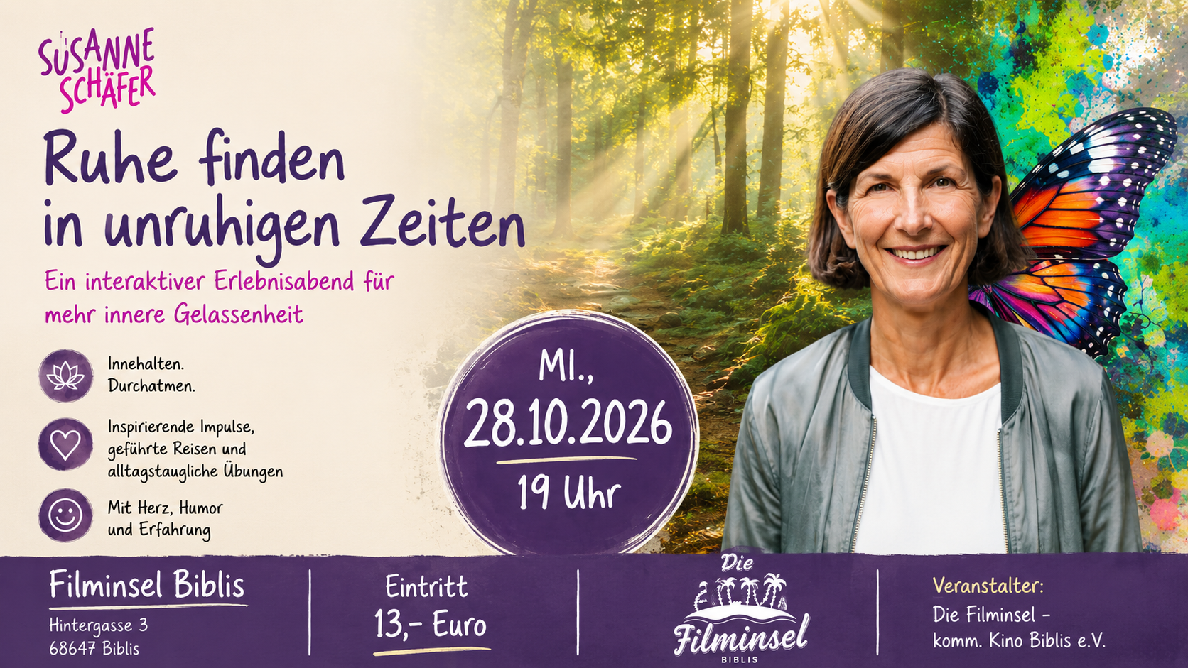 Mehr über den Artikel erfahren Susanne Schäfer – Ruhe finden in unruhigen Zeiten