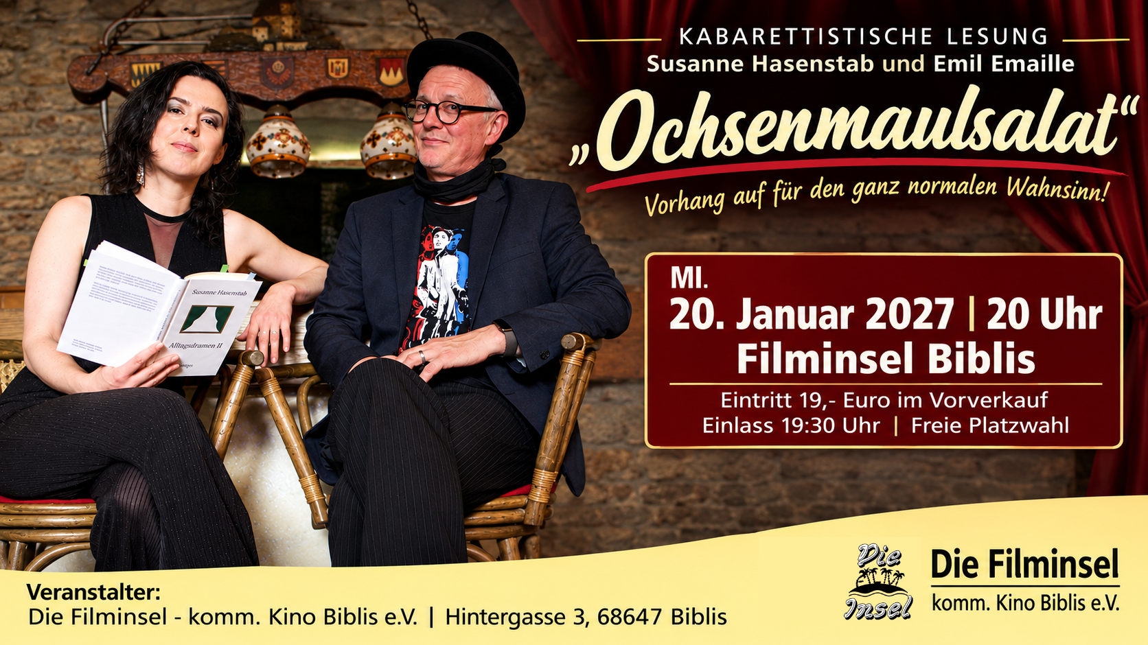 Mehr über den Artikel erfahren Susanne Hasenstab – Kabarettistische Lesung “Ochsenmaulsalat”